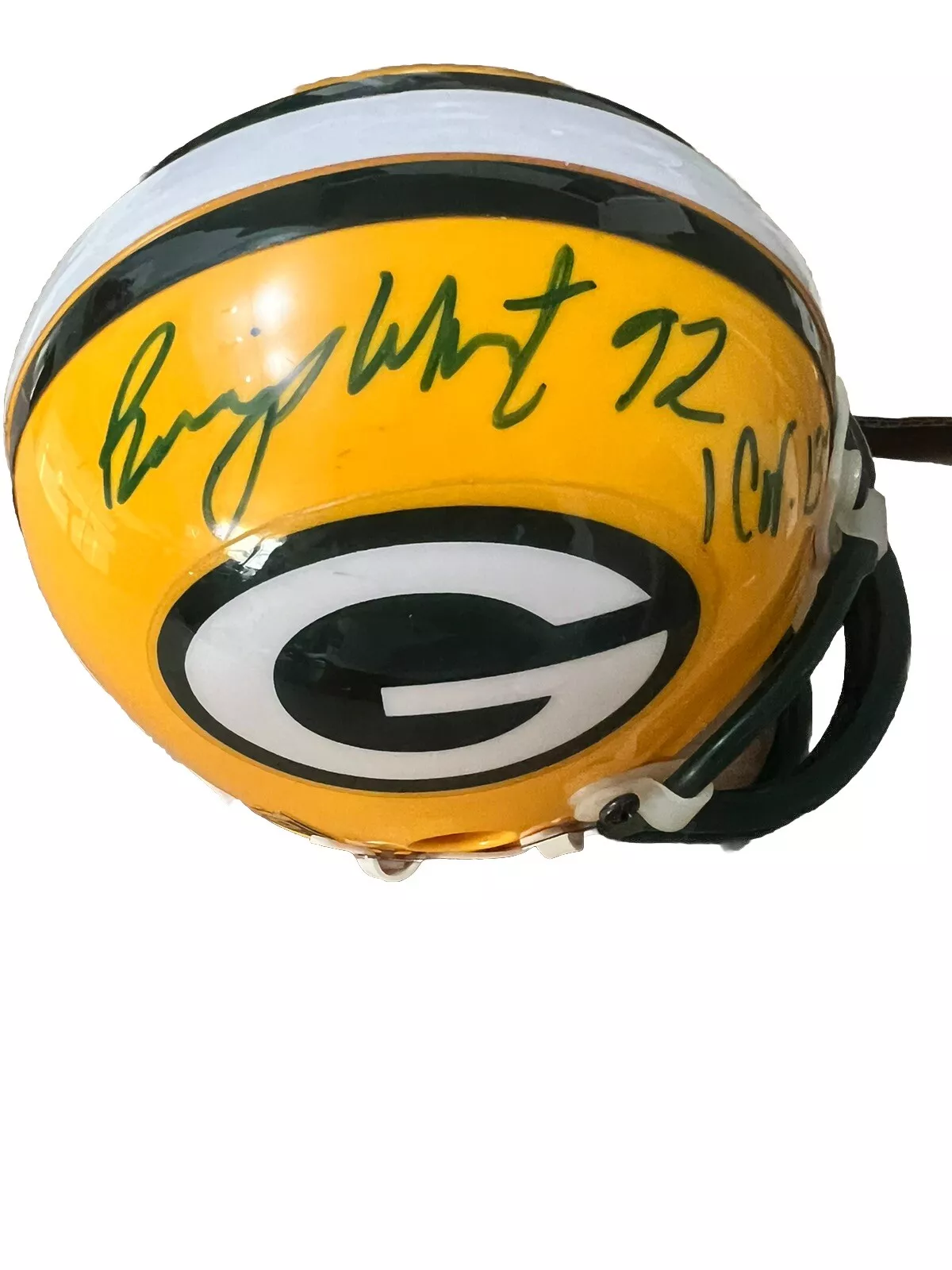 REGGIE WHITE GREEN BAY PACKERS AUTOGRAPHED Signed MINI HELMET W Inscription Psa